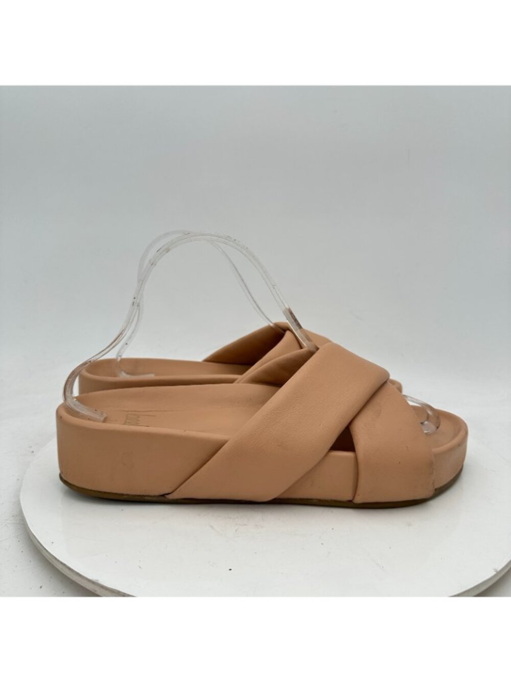 Beek Rhea Women Size 9 Cream Brown Beach Slides Slip On Platform Sandal - Picture 4 of 11